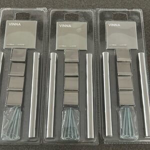 Steel drawer pulls with a satin finish